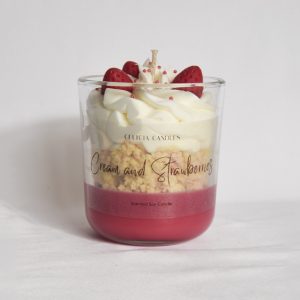 Cream and Strawberries Candle