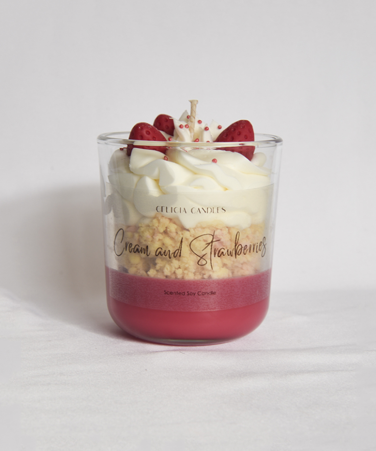 Cream and Strawberries Candle