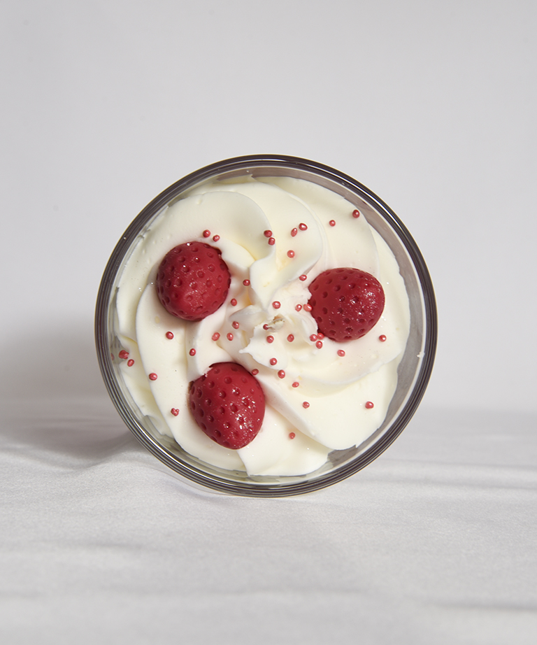 Cream and Strawberries Candle - Image 2